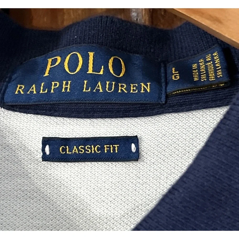 Mens Polo Ralph Lauren Short Sleeve Big Pony USA Crest RL Classic Fit Sz Large